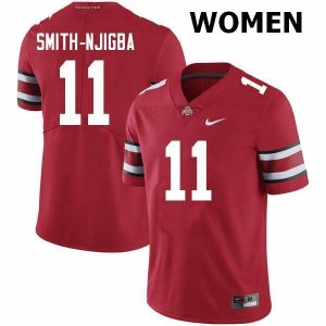 NCAA Ohio State Buckeyes Women's #11 Jaxon Smith-Njigba Scarlet Nike Football College Jersey IGI3245GL